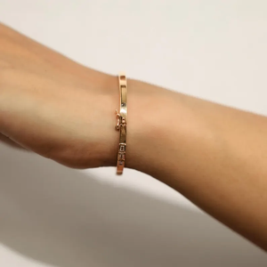 Bracelet en diamant taille émeraude certifié IGI, or jaune, blanc ou rose 14K 18K, bracelet manchette en diamant, cadeau pour femme - Product Image 4