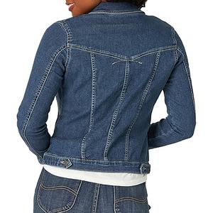 Chaqueta vaquera para mujer, ropa de calle personalizada, venta al por mayor, abrigo vaquero clásico transpirable, chaqueta básica para mujer, auténtica - Product Image 2