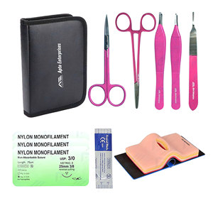 Training Set Durable Silicone Pad Complete Surgical <b>Suturing</b> <b>Kit</b> With Training Surgical Stitches <b>Kit</b> Surgical Medic Instruments - Product Image 1