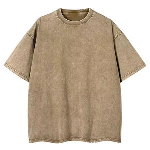 T-shirt homme délavé à l'acide 100% coton coupe droite style urbain logo avant manches courtes doux et épais 230g - Product Image 6