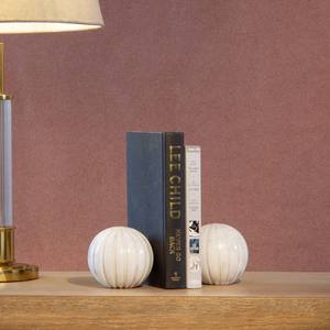 Exclusive Handcrafted White Marble Art Deco Engraved <b>Book</b> Holder Decorative Bookend Set for Home Office <b>Study</b> Room Shelf Desk - Product Image 1