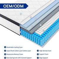 Matelas hybride intelligent à ressorts Queen Diamond de haute qualité avec certification CertiPUR-US et Oeko TEX