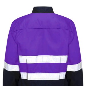Camisa de Trabajo de Alta Visibilidad, Transpirable, de Manga Larga, de Algodón, Personalizada para Mecánicos, Soldadores, con Reflectores, Unisex - Product Image 6