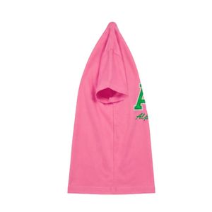 Camiseta de Algodón de Manga Corta Informal de Verano para Mujer, Color Rosa, Ecológica, de Secado Rápido y Transpirable - Product Image 4