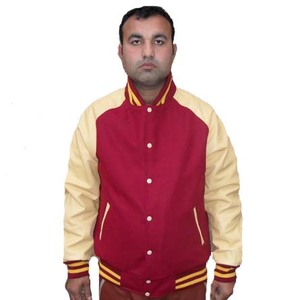 Blouson universitaire réversible en laine de baseball personnalisé, style Letterman, respirant, avec logo brodé fini, qualité supérieure - Product Image 1