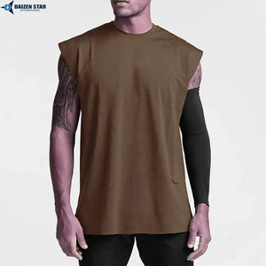 Mens Oversized Breathable Knitted Tank Top Streetwear Eco-Friendly Quick Dry Cotton Sleeveless Summer Vest - Product Image 5