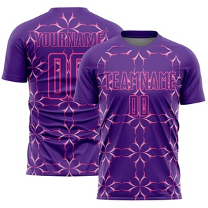 ชุดฟุตบอลสีม่วงชมพูพรีเมียม ลายดาว เสื้อเจอร์ซีย์ฟุตบอล ผ้าสำหรับนักกีฬา  รับสกรีนโลโก้ สร้างแบรนด์ทีม - Product Image 2