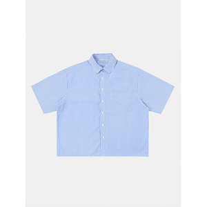 T-shirt homme coupe boxy personnalisée, surtaillée, boutonnée, en flanelle à carreaux, double couche, manches longues - Product Image 3
