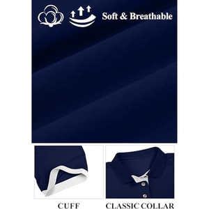 Camisetas Polo de Manga Corta para Hombre, Corte Slim Casual, Camisas Básicas de Algodón para Uso Diario y de Oficina - Product Image 6