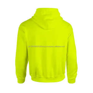 Sweat à capuche et sweat-shirt à manches longues pour hommes de couleur verte personnalisée avec technique brodée solide pour l'hiver - Product Image 3