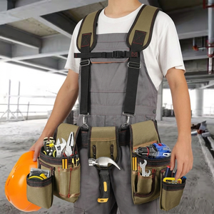 Ceinture porte-outils professionnelle avec bretelles, harnais porte-outils pour électricien, ceinture porte-outils multi-poches réglable à prix raisonnable - Product Image 6