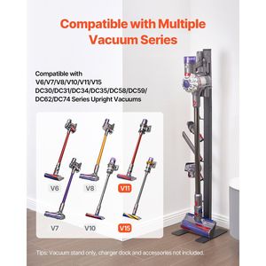 Supporto Stabile per Aspirapolvere Compatibile con Dyson V6 V7 V8 V10 V11 V15, con 6 Ganci, Compatibile con i Modelli DC30 DC31 DC34 DC35 - Product Image 1