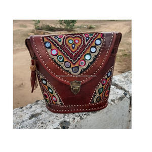 กระเป๋าผ้าใบทรงเรขาคณิตปักลายสไตล์โบฮีเมียนอินเดียหรูหราสำหรับผู้หญิงกระเป๋าถือช้อปปิ้งปาร์ตี้ตอนเย็น - Product Image 5