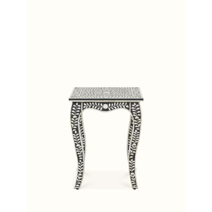 Traditional Handmade <b>Wood</b> <b>Stool</b> With Bone Inlay Design For Living Room Furniture - Product Image 2