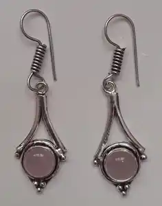 在线批发镀银金属耳环时尚女性女孩珠宝批发商制造商ER-170523L