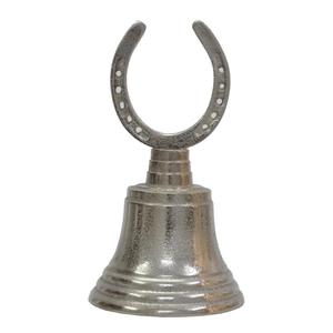 Cloche en métal en forme de fer à cheval argentée, artisanat décoratif, accessoires pour la maison, cloche de style européen faite à la main, prix de gros - Product Image 1