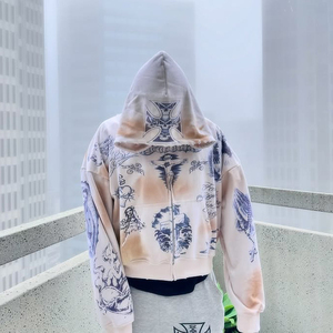 2026 OEM Customized Casual <b>Men's</b> Streetwear Cool Varsity <b>Leather</b> & Canvas Bomber College <b>Jacket</b> Breathable Winter Front Crystal - Product Image 6