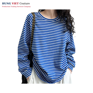 Camiseta de manga larga Boxy Oversize Proveedor vietnamita Precios directos Olive Green Vegan Wear - Product Image 2