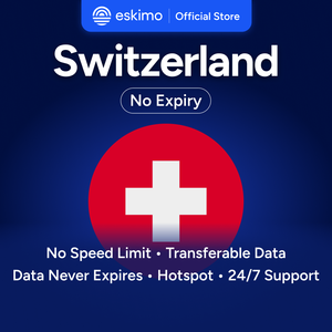 S-CH-01 Carte SIM numérique de voyage locale Eskimo Top Travel Smartphones Digital (Pas de carte SIM physique requise) Données Suisse - 1 Go Sans expiration des données - Product Image 1