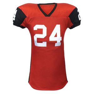 Custom Heat-Transfer Printed Breathable Plus Size American Football Jersey and Shorts Set with Zipper Fly and 100% Polyester - Product Image 2