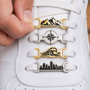 Étiquettes de lacets en métal personnalisées en gros avec logo, en alliage de zinc gravé, accessoires pour baskets, fabricant OEM - Product Image 3