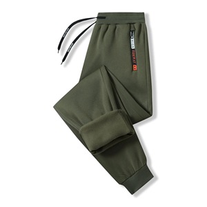 New <b>Winter</b> Fashion Trend Plus Fleece Thickened Warm Sweatpants <b>Men</b> Casual Regular Mid Waist High-Grade <b>Trousers</b> - Product Image 6
