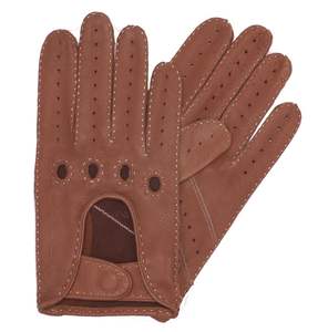 Guantes de Conducción Unisex de Cuero, Suaves, Transpirables, Perforados, con Correa de Muñeca Ajustable, de Secado Rápido, para Todas las Estaciones, Fabricante OEM ODM - Product Image 2