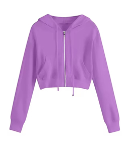 Sudadera para Mujer, Nuevo Estilo, Top Corto con Capucha, Ropa Urbana de Alta Calidad, Top Corto con Capucha para Mujer en Venta - Product Image 6
