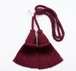 Classic Burgundy Tassel Tiebacks for <b>Curtains</b> Decorative Home Accessories Traditional Style Textile <b>Curtain</b> Holdback - Product Image 1