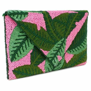 Sacs de voyage pour femmes de style bohème indien, faits à la main, brodés, avec perles de verre, carrés, couleurs mélangées, ART INDIAIS EXOTIQUE - Product Image 5