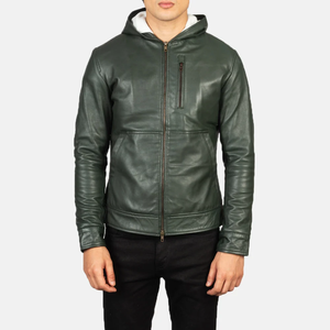 2026 Best Selling Winter Men's <b>Leather</b> Jacket Long Sleeves <b>High</b> Quality Stylish Solid Material Waterproof Windproof Front - Product Image 3
