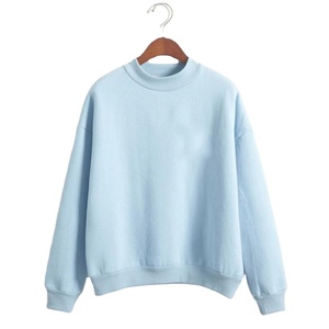 Custom Women Oversized Mock Neck Sweatshirt with Contrast Rib Collar Cuffs and Hem Mockneck sweatshirts for women - Product Image 5