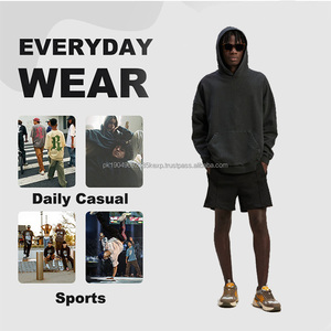 Vente en gros de sweats à capuche pour hommes impression bouffante personnalisée épaules tombantes streetwear 100% coton col rond lourd 500gsm sweats à capuche pour homme - Product Image 4