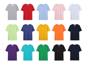 เสื้อยืดคอกลมแขนสั้นผ้าเจอร์ซีย์เนื้อผ้าฝ้ายแท้ 100% สำหรับผู้ชาย สีพื้นเรียบง่าย สไตล์ลำลอง สตรีทแวร์ - Product Image 6