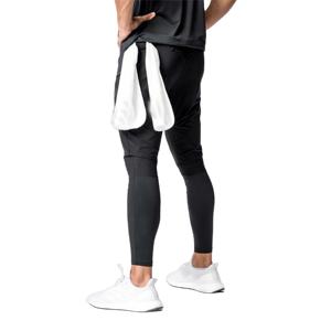 กางเกงวิ่งออกกำลังกายลำลองของผู้ชายแบบพรีเมี่ยมเอวกลางมีความชื้นระบายอากาศสวมใส่สบายสำหรับ2026แบบปัก - Product Image 4