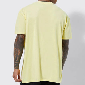 Nueva Camiseta Hip Hop Extra Grande Personalizada para Hombre, Transpirable, de Secado Rápido, 100% Algodón, Color Sólido, Logotipo Personalizado, 220g, Hecha en Pakistán - Product Image 2