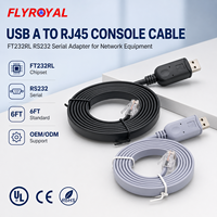 Cable de Consola USB a RJ45 de 6 Pies para PC, Cable Adaptador Serial RS232 con Chip FT232RL, Cable de Configuración para Equipos de Red