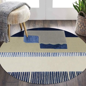 Hand Tufted Circle Office <b>Carpets</b> <b>Round</b> Living Room <b>Carpet</b> Floor Mat Plush Rug Wool Bedside <b>Carpet</b> - Product Image 3