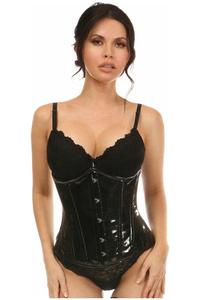 Vintage Women's Everyday Overbust <b>Corset</b> Tops Sexy Shapewear Leather Material Plus Size Breathable Eco-Friendly Lightweight Firm - Product Image 3