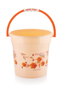 Cubo de Plástico RIVER PLAST de 20L con Diseño de Flores Encantadoras, Cubo Duradero y Ligero para Uso Doméstico - Product Image 2