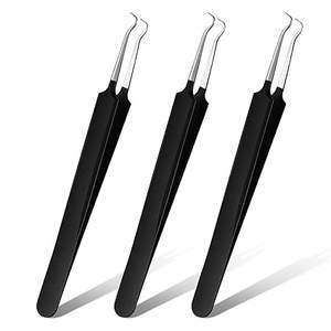 Pince à points noirs pour l'élimination des comédons, pince courbée pour points noirs, pince fine pour extensions de cils - Product Image 1