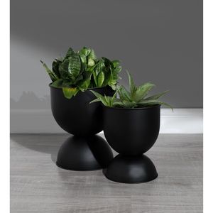 Pot de fleurs en métal d'extérieur, durable, pour jardin, balcon, terrasse, décoration de la maison et utilisation longue durée - Product Image 4