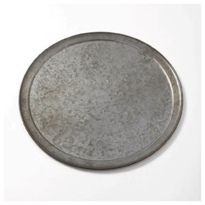 Juego de 2 bandejas decorativas de hierro galvanizado estilo rústico, bandejas redondas de metal gris con asas para mesa de café o decoración del hogar - Product Image 6