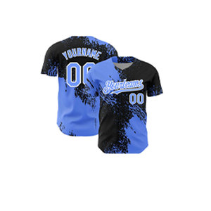 ชุดเบสบอลสีฟ้าอ่อนพิมพ์ลายตามสั่ง เสื้อเจอร์ซีย์แขนสั้นสำหรับผู้ชาย กางเกง ชื่อทีม หมายเลข 00 ใส่ได้ทุกฤดูกาล คุณภาพสูง - Product Image 6