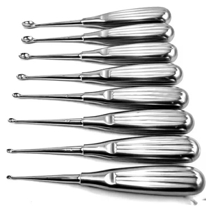 Juego de Curetas de Acero Inoxidable de 17 cm para Cirugía Ortopédica, Instrumentos Quirúrgicos de Precisión para Desbridamiento y Raspado - Product Image 4