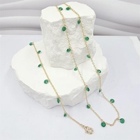 Collier tendance en laiton plaqué or 14 carats à 4 couches avec pendentif goutte d'eau et cristaux CZ pour femme – Bijou de fête à la mode – Vente chaude