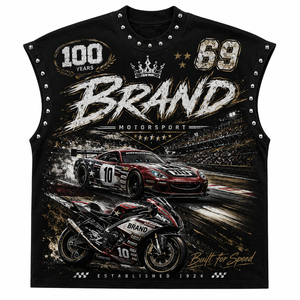 เสื้อกล้ามโอเวอร์ไซส์ลายกราฟิก DTG แบบยูนิเซ็กซ์ ผ้าคอตตอนเจอร์ซีย์ 100% สไตล์วินเทจสุดเทรนดี้ ทรงไม่มีแขน ซักแล้ว ใส่สบาย เหมาะสำหรับสตรีทแวร์ - Product Image 1
