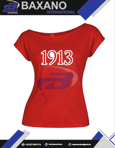 Delta |   Sigma |   Camiseta Moderna Romántica con Hombros Descubiertos de la Hermandad Theta, con Diseño de Pedrería, para Fiestas de Verano, Logotipo Frontal Personalizado - Product Image 4