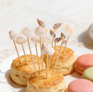 Palillos de conchas marinas, decoraciones para restaurantes y bares, ambiente playero, ideas para fiestas de cócteles - Product Image 1