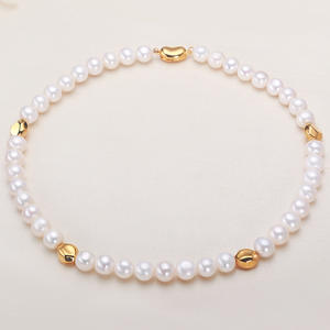 Collar Corto de Moda con Cuentas de Zhuji Jewelry, Cadena de Clavícula Personalizada con Perlas de Agua Dulce, Cadenas Finas de Celebridades de Internet - Product Image 1